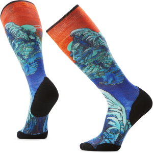Smartwool Smartwool Ski Targeted Cushion Winter Haze Print OTC Socks 2026 in Blue size X-Large | Nylon/Wool/Elastane - $20.21 at evo