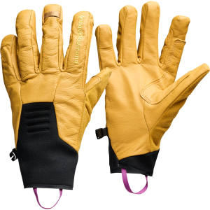 Black Diamond Tour Gloves 2026 in Yellow size Small | Leather/Polyester