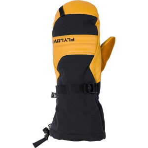 Flylow Super D Mittens 2026 in Black size Large | Leather/Polyester