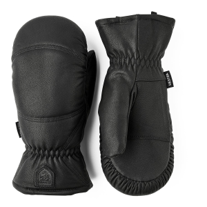 Hestra Leather Box Mittens 2026 in Black size 10 | Leather/Polyester