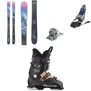 Women's Nordica Santa Ana 92 Skis 2026 - 155 Package (155 cm) + 100 Adult Alpine Bindings in White size 155/100