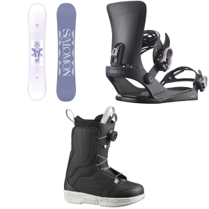 Salomon Women's Salomon Lotus Snowboard 2026 - 146 Package (146 cm) + M Mens in Black size 146/M | Nylon - $748.68 at evo