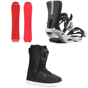 Salomon Kid's Salomon Dancehaul Grom SnowboardKids' 2026 - 135 Package (135 cm) + S Kids in Black size 135/S | Rubber - $712.35 at evo