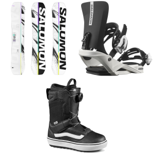 Salomon Kid's Salomon Huck Knife Grom SnowboardKids' 2026 - 135 Package (135 cm) + S Kids in Black size 135/S | Rubber - $698.15 at evo