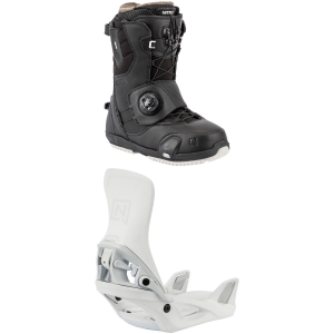 Nitro Women's Nitro Cave Step On TLS Snowboard Boots 2026 - 9 Package (9) + L Womens in White size 9/L | Rubber - $692.95 at evo