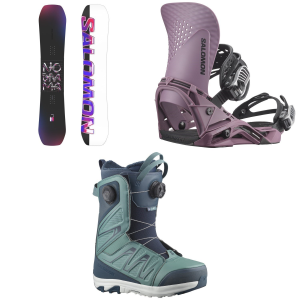 Salomon Women's Salomon No Drama Snowboard 2025 - 146 Package (146 cm) + M Mens in White size 146/M | Aluminum/Rubber - $616.42 at evo