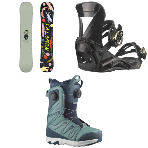 Salomon Salomon Abstract Snowboard 2025 - 153 Package (153 cm) + S Womens in Black size 153/S - $585.82 at evo