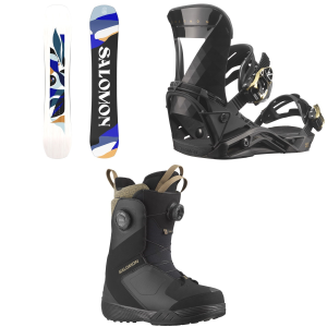 Salomon Women's Salomon Rumble Fish Snowboard 2025 - 140 Package (140 cm) + S Womens in Black size 140/S - $575.94 at evo