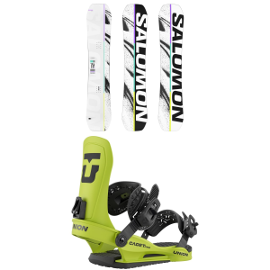 Salomon Kid's Salomon Huck Knife Grom SnowboardKids' 2026 - 135 Package (135 cm) + S Kids in Lime size 135/S | Aluminum/Rubber - $569.90 at evo