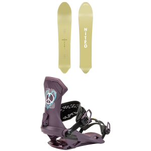 Nitro Pow Snowboard 2025 - 157 Package (157 cm) + L Mens size 157/L | Rubber