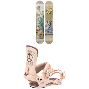 Women's Nitro Mercy Snowboard 2025 - 142 Package (142 cm) + S/M Womens size 142/S/M | Aluminum