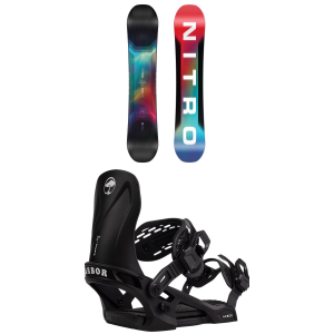 Kid's Nitro Future Team SnowboardBoys' 2026 - 142 Package (142 cm) + S/M Kids in Black size 142/S/M | Nylon
