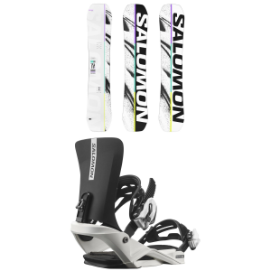 Salomon Kid's Salomon Huck Knife Grom SnowboardKids' 2026 - 145W Package (145W cm) + S Kids in Black size 145W/S | Rubber - $494.91 at evo