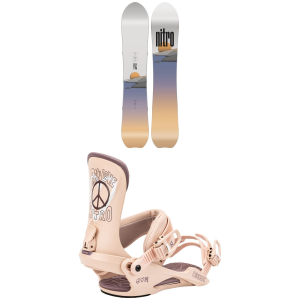 Women's Nitro Drop Snowboard 2025 - 142 Package (142 cm) + S/M Womens size 142/S/M | Aluminum