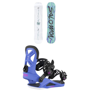 Salomon Kid's Salomon Oh Yeah Grom SnowboardKids' 2026 - 133 Package (133 cm) + S Kids in Purple size 133/S | Aluminum - $469.90 at evo