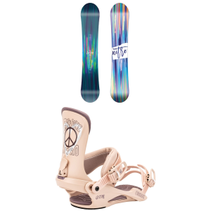 Women's Nitro Lectra Brush Snowboard 2025 - 149 Package (149 cm) + S/M Womens in Black size 149/S/M | Aluminum