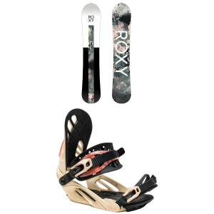 Women's Roxy Smoothie C2 Snowboard 2025 - 149 Package (149 cm) + S/M Womens in Black size 149/S/M