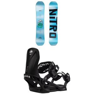 Kid's Nitro Ripper SnowboardKids' 2026 - 137 Package (137 cm) + S/M Kids in Black size 137/S/M | Nylon