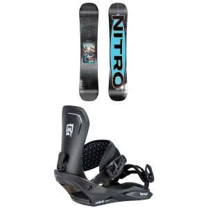Kid's Nitro Mini Thrills SnowboardKids' 2026 - 143 Package (143 cm) + M Kids in Black size 143/M