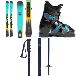 Rossignol Kid's Rossignol Sender Free Jr Skis + Kid X 4 GW BindingsKids' 2026 - 122 Package (122 cm) + 19.5 K's Alpine Ski Boots in Black size 122/19.5 - $379.85 at evo