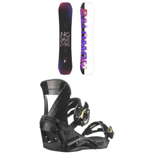 Salomon Women's Salomon No Drama Snowboard 2025 - 143 Package (143 cm) + S Womens in Black size 143/S | Rubber - $359.96 at evo