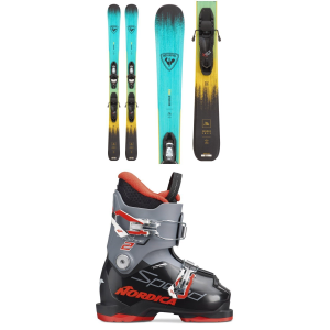Rossignol Kid's Rossignol Sender Free Jr Skis + Kid X 4 GW BindingsKids' 2026 - 140 Package (140 cm) + 16.5 K's Alpine Ski Boots in Red size 140/16.5 | Plastic - $316.29 at evo