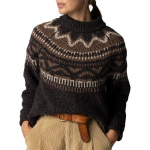 Finisterre Women's Finisterre Porth Fair-Isle Yoke Jumper Sweater 2025 in Brown size 10 | Wool - $249.95 at evo