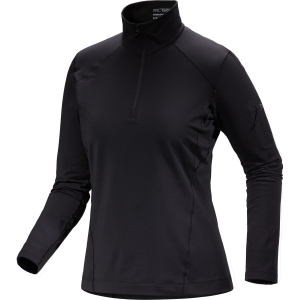 Women's Arc'teryx Rho Zip Neck Top 2026 in Blue size X-Small | Elastane/Polyester