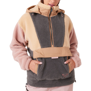 Women's Roxy Rita Half Zip Sherpa Anorak Jacket 2026 in Blue size X-Small | Polyester