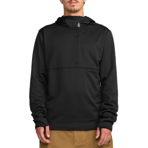 Volcom Gridlock Hooded Pullover Fleece Men's 2026 in Black size 2X-Large | Elastane/Lycra/Polyester