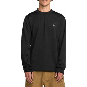 Volcom Gridlock Crewneck Fleece Men's 2026 in Black size 2X-Large | Elastane/Polyester