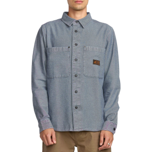 Volcom Levelstone Long Sleeve Shirt Men's 2025 in Blue size Small | Cotton
