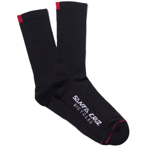 Santa Cruz Ride Bike Socks 2025 in Black size Small/Medium