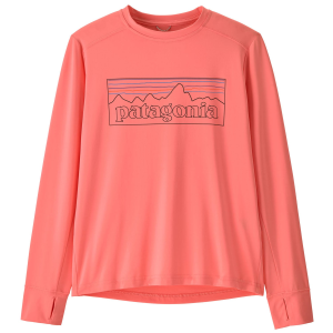 Kid's Patagonia Long-Sleeve Silkweight Top 2026 in Blue size Small | Spandex/Polyester/Silk