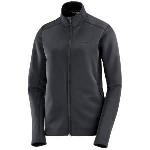 Women's Salomon Outline Warm Full Zip Fleece 2026 in Black size Medium | Polyester