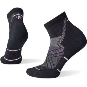 Women's Smartwool Run Targeted Cushion Ankle Socks 2026 in Black size Medium