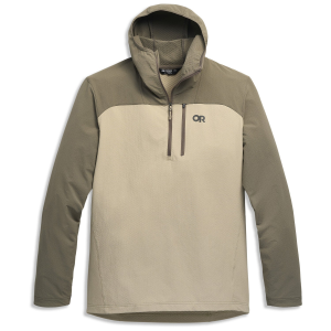 Outdoor Research Freewheel Half-Zip Hoodie 2026 in Brown size Small | Nylon/Spandex