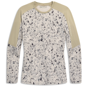 Women's Outdoor Research Freewheel Long-Sleeve Jersey 2026 in Khaki size Small | Spandex/Polyester
