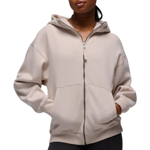 Women's Prana DreamFleece Full Zip Hoodie 2026 in Khaki size Large | Cotton/Elastane/Polyester