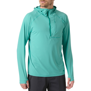 Helly Hansen Shine Solen 1/2 Zip Hoodie Men's 2026 in Blue size Medium | Elastane
