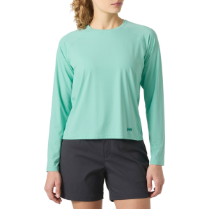Women's Helly Hansen Shine Solen Long-Sleeve Crew 2026 in White size X-Small | Elastane