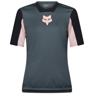 Women's Fox Racing Defend Short-Sleeve Jersey 2026 in Blue size Medium | Nylon/Elastane/Polyester