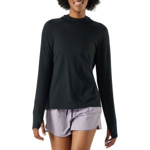 Smartwool Women's Smartwool Active Mesh Hoodie 2026 in Blue size Large | Wool/Polyester - $109.95 at evo