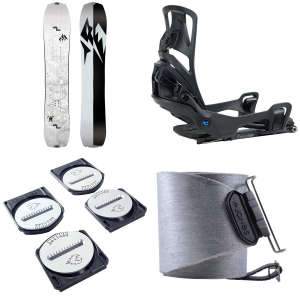 Jones Jones Solution Splitboard 2027 - 162W Package (162W) + S Splitboard Bindings in Black size 162W/S | Aluminum/Plastic - $1613.96 at evo