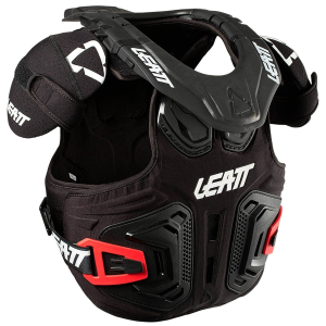 Kid's Leatt Fusion Vest 2.0 Jr Neck and Body Protector 2026 in Black size Large/X-Large