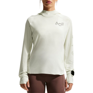 Women's Nike ACG Dri-Fit UV Silver CHS Long-Sleeve Hoodie 2026 in Green size Large | Spandex/Polyester