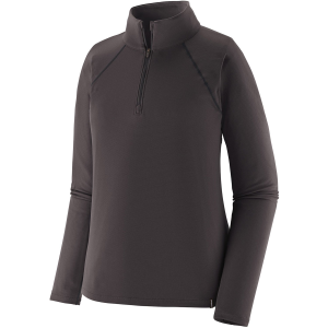 Women's Patagonia Capilene Midweight Zip-Neck Top 2027 in Black size X-Large | Polyester