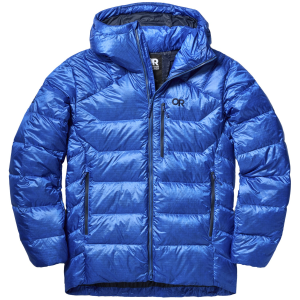 Outdoor Research Austera Alpine Down Hoodie Men's 2027 in Blue size Small | Nylon