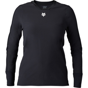 Women's Fox Racing Defend Thermal Jersey 2026 in Black size Medium | Nylon/Elastane/Polyester
