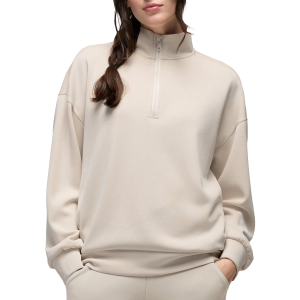 Women's Prana Shea Soft Relaxed Half Zip Up 2026 in Khaki size Small | Spandex/Polyester